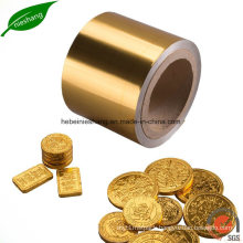 Gold Color Printing Aluminium Foil Paper Chocolate Packing Foil
